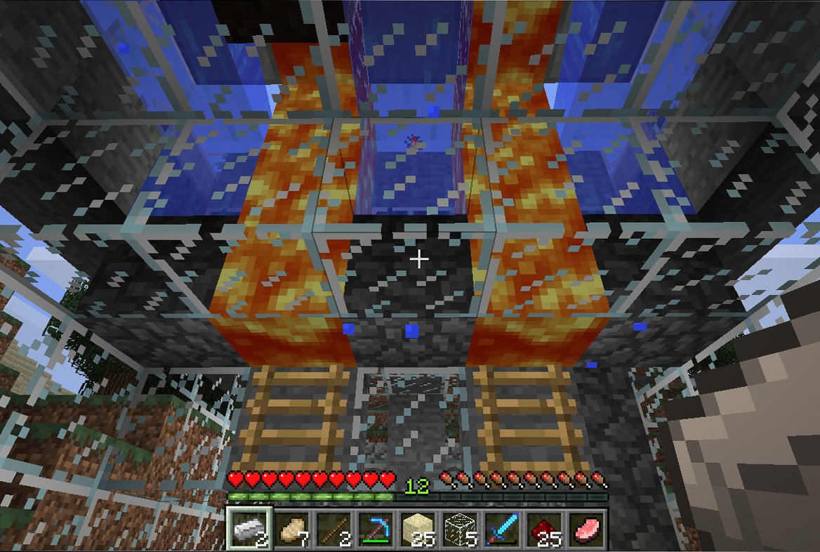 inside a cobblestone generator